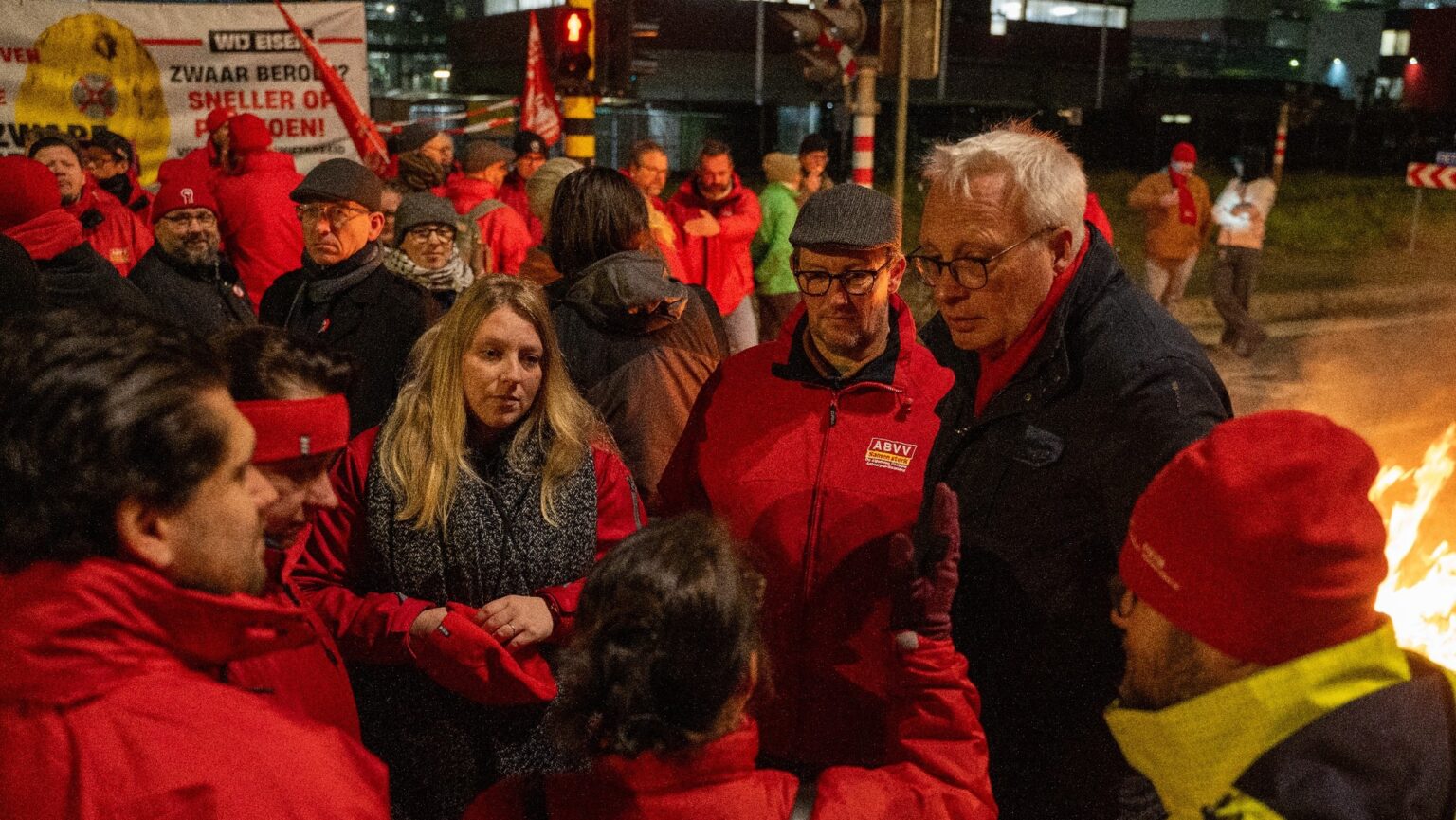 Peter Mertens at a picket during Belgium’s 2025 general strikes. Source: PTB-PVDA
