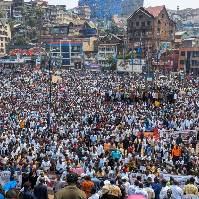 Demonstration against the invasion of Rwandan forces in eastern Congo in Bukavu.