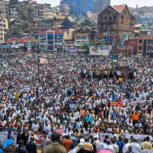 Demonstration gegen die Invasion der ruandischen Streitkräfte im Ostkongo in Bukavu. (Foto Reuters)